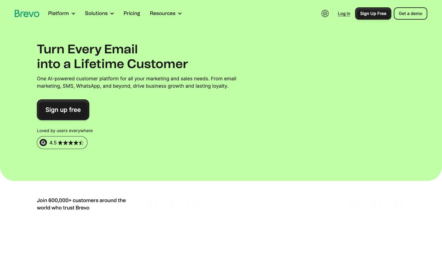 Brevo's homepage, as read on Oct 2, 2026