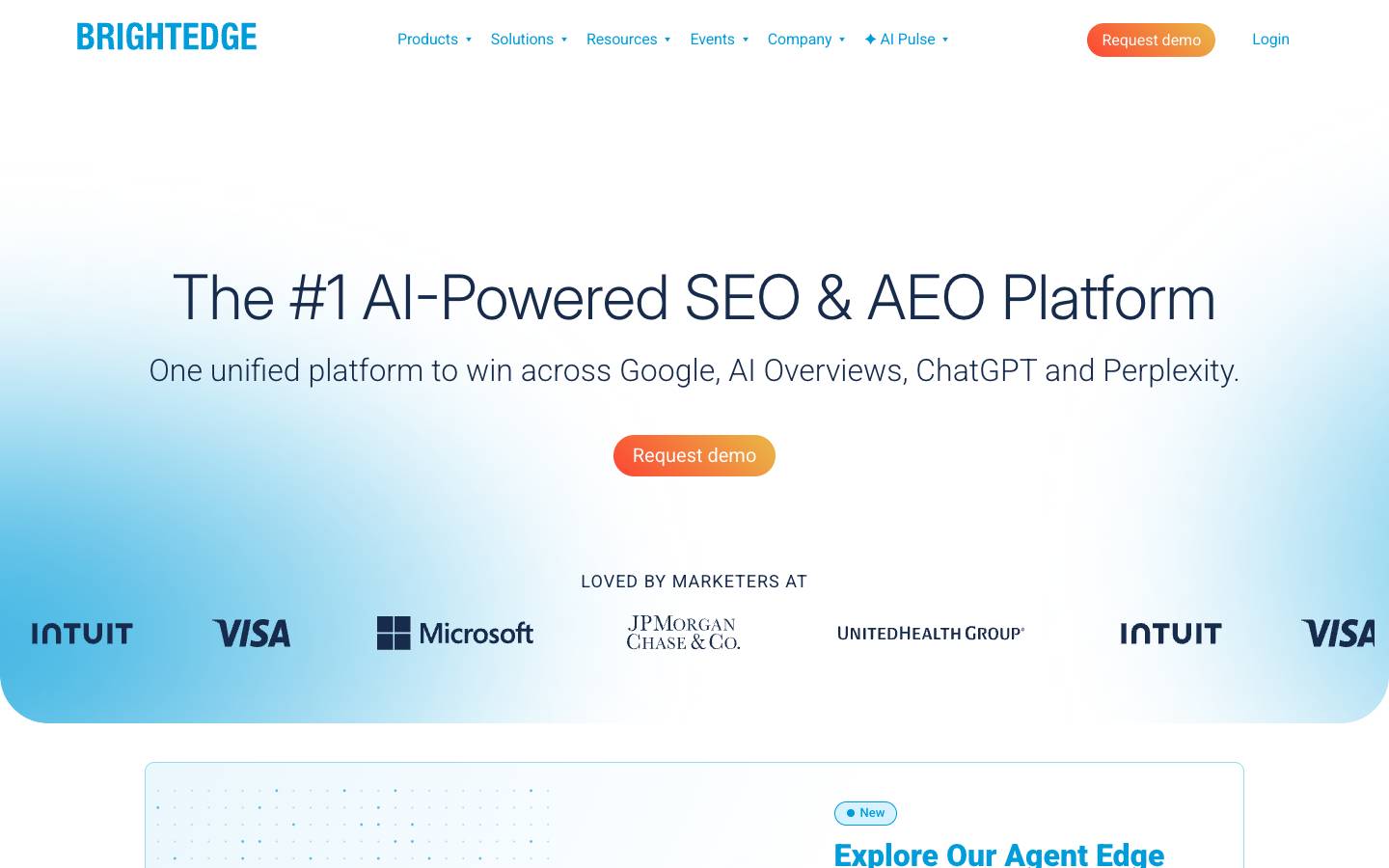BrightEdge's homepage, as read on Oct 2, 2026