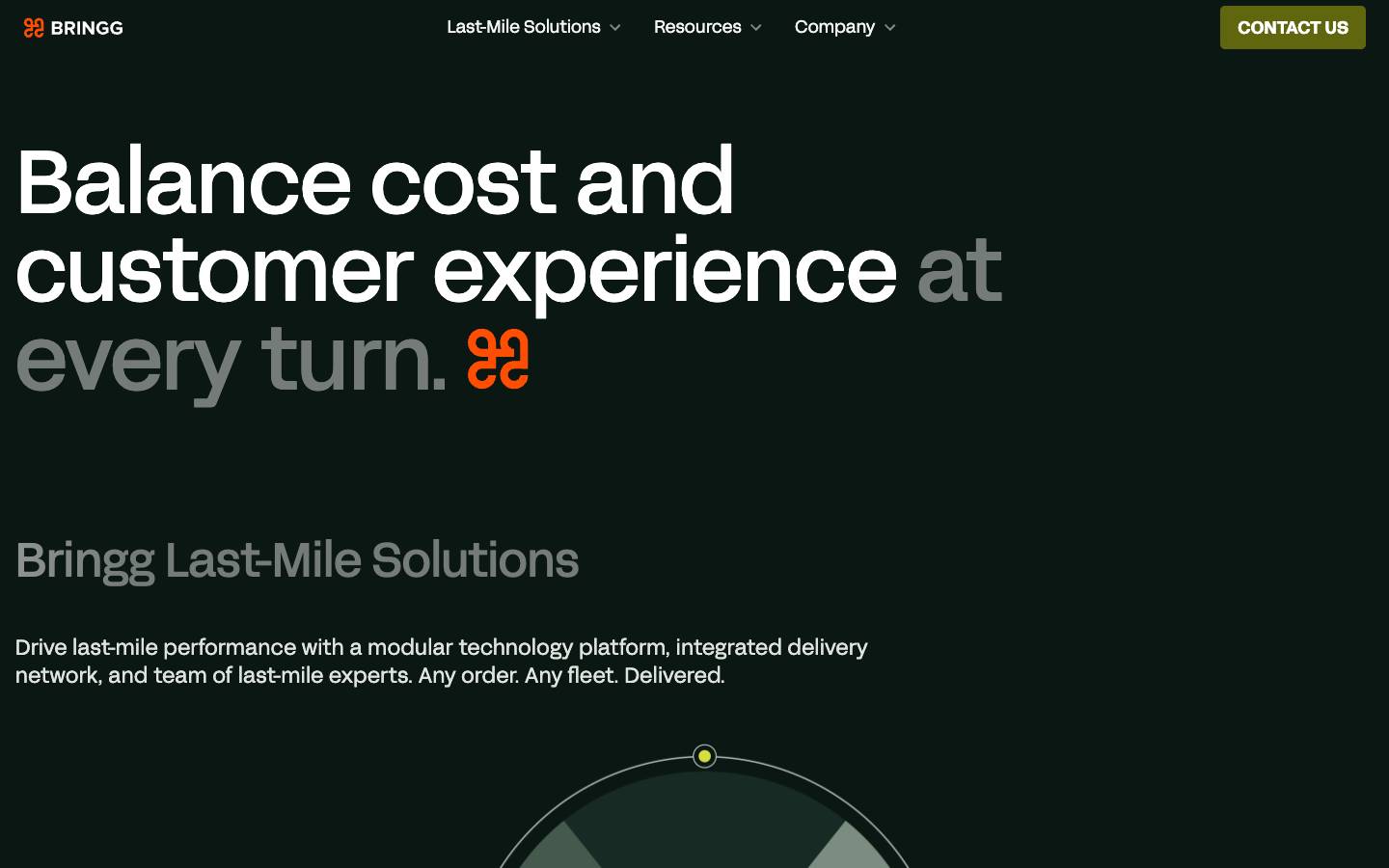 Bringg's homepage, as read on Oct 2, 2026