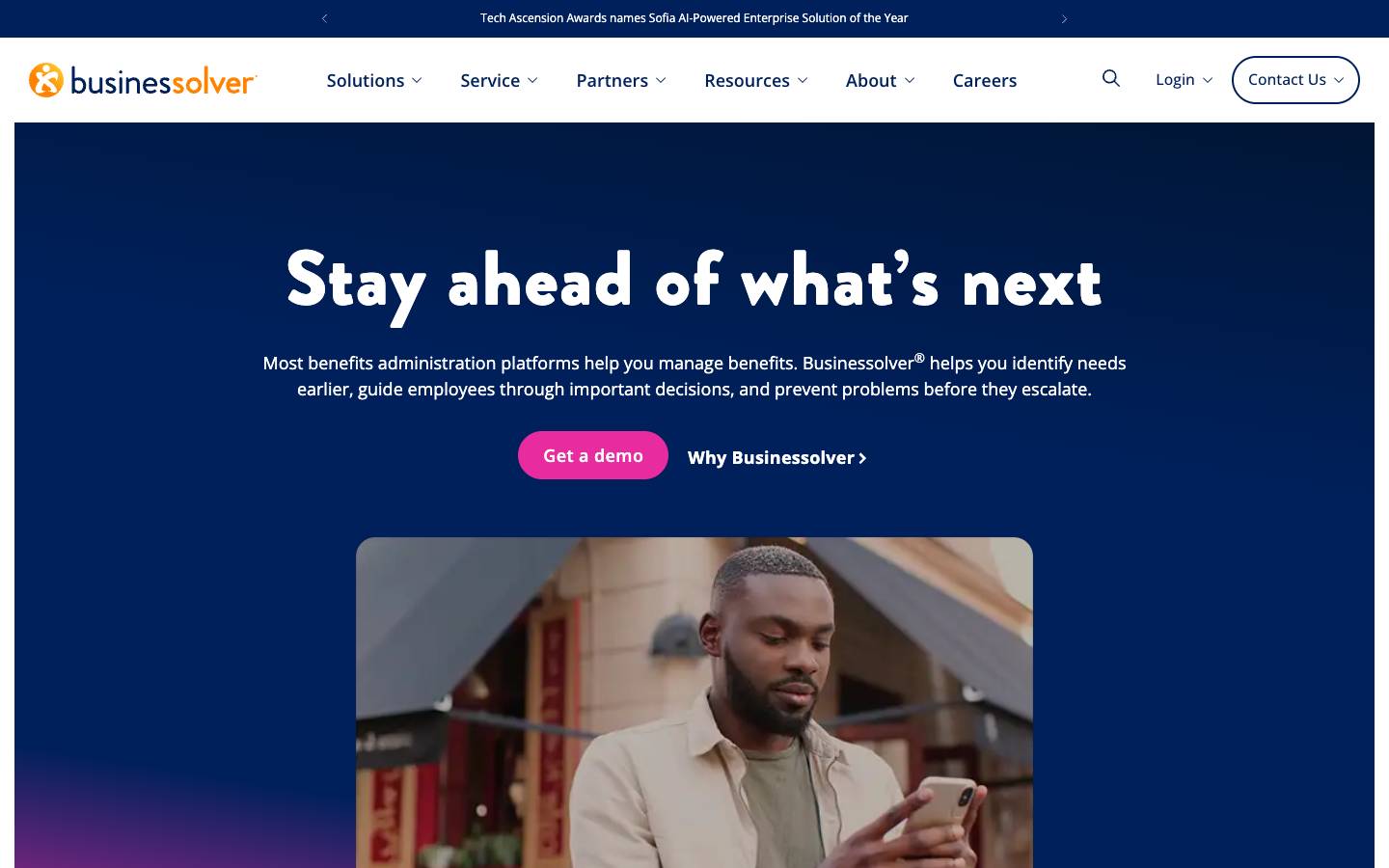 Businessolver's homepage, as read on Oct 2, 2026