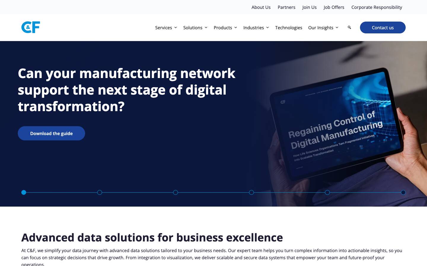 C&F's homepage, as read on Oct 2, 2026