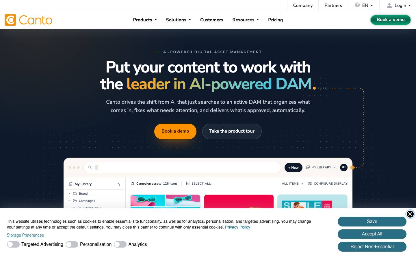 Canto's homepage, as read on Oct 2, 2026