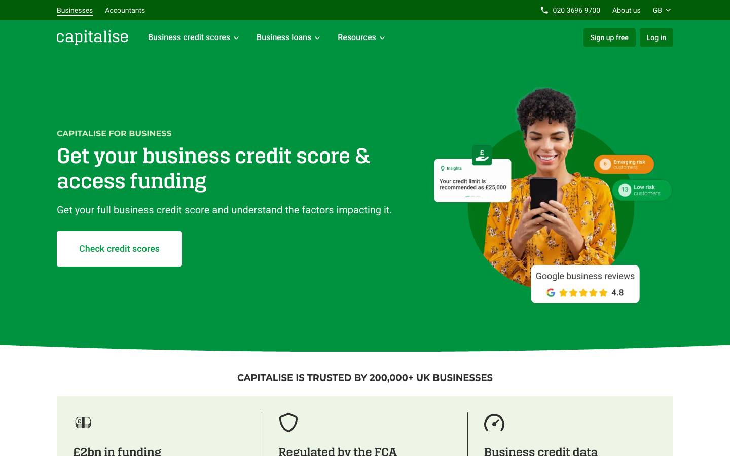 Capitalise's homepage, as read on Oct 2, 2026