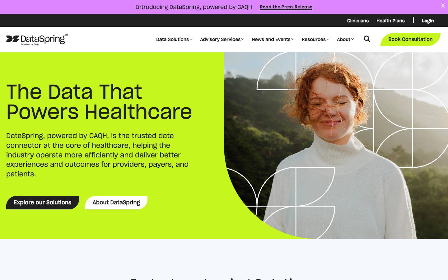 CAQH's homepage, as read on Oct 2, 2026