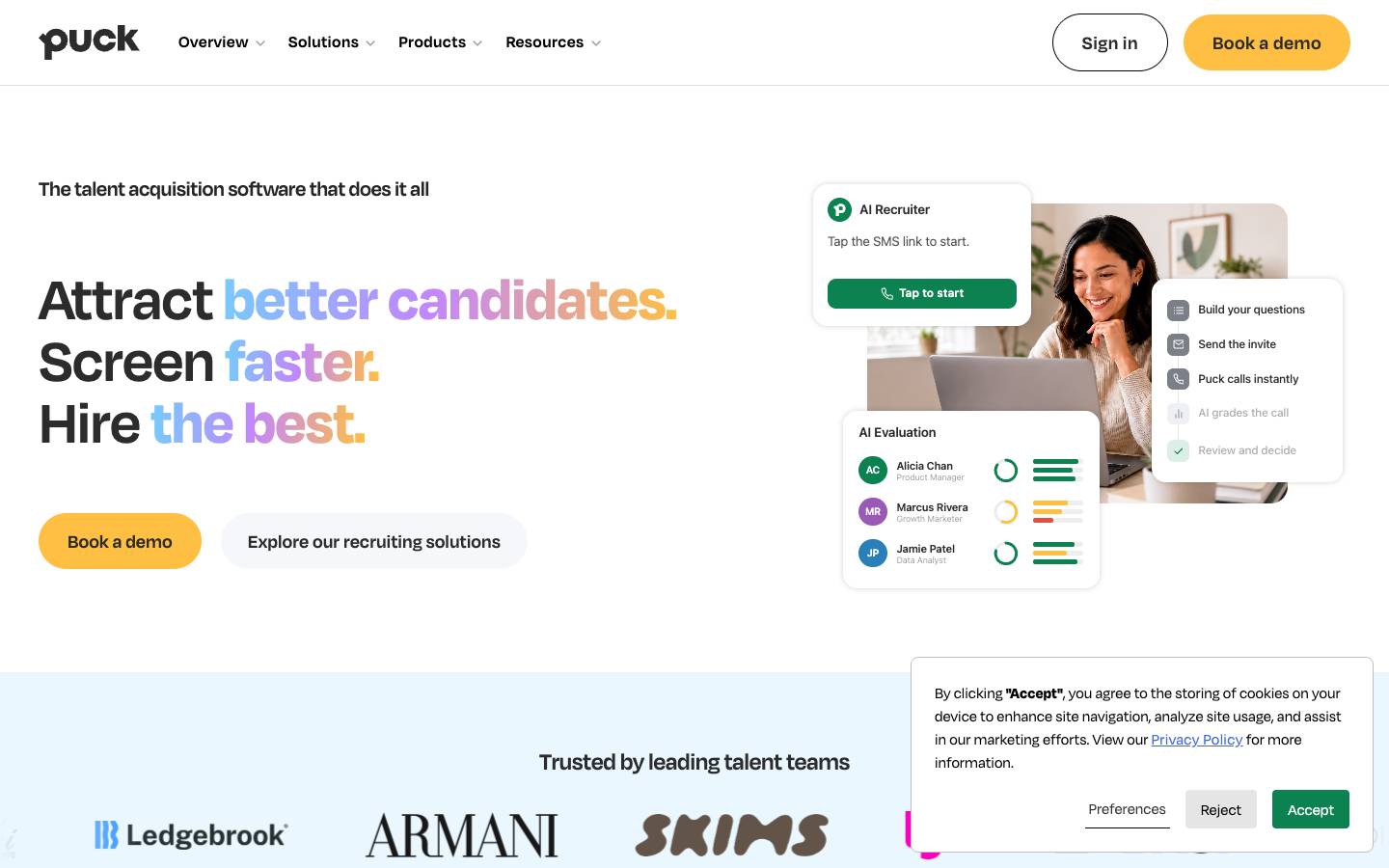 Careerpuck's homepage, as read on Oct 2, 2026