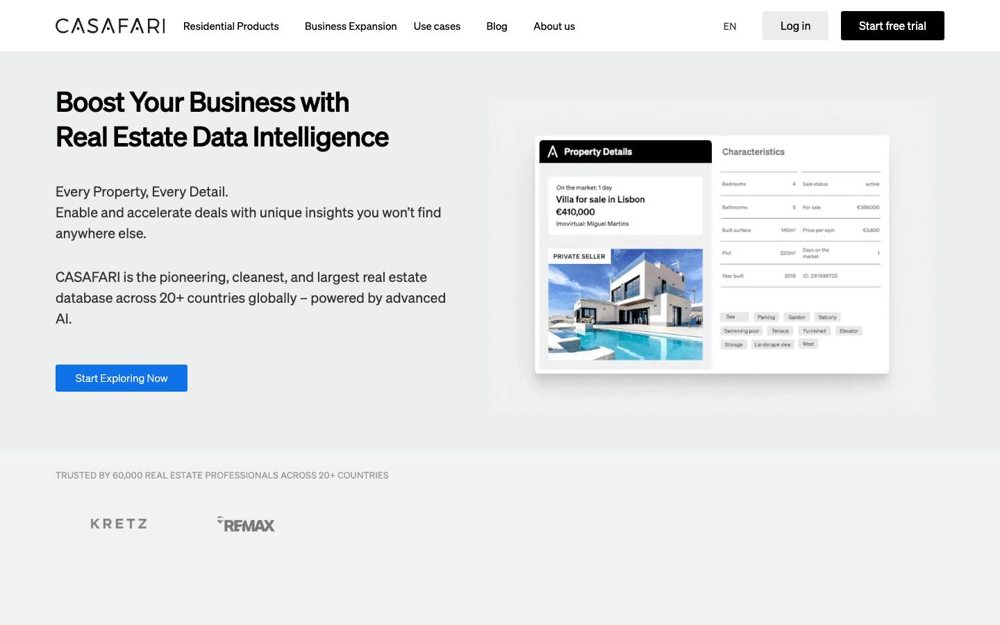 CASAFARI's homepage, as read on Oct 2, 2026