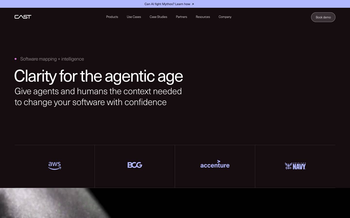 CAST's homepage, as read on Oct 6, 2026