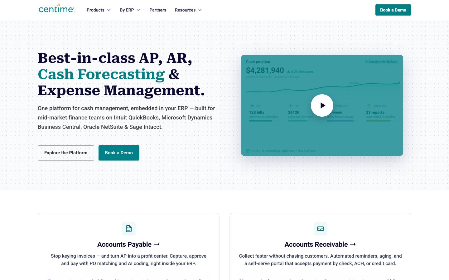 Centime's homepage, as read on Oct 2, 2026