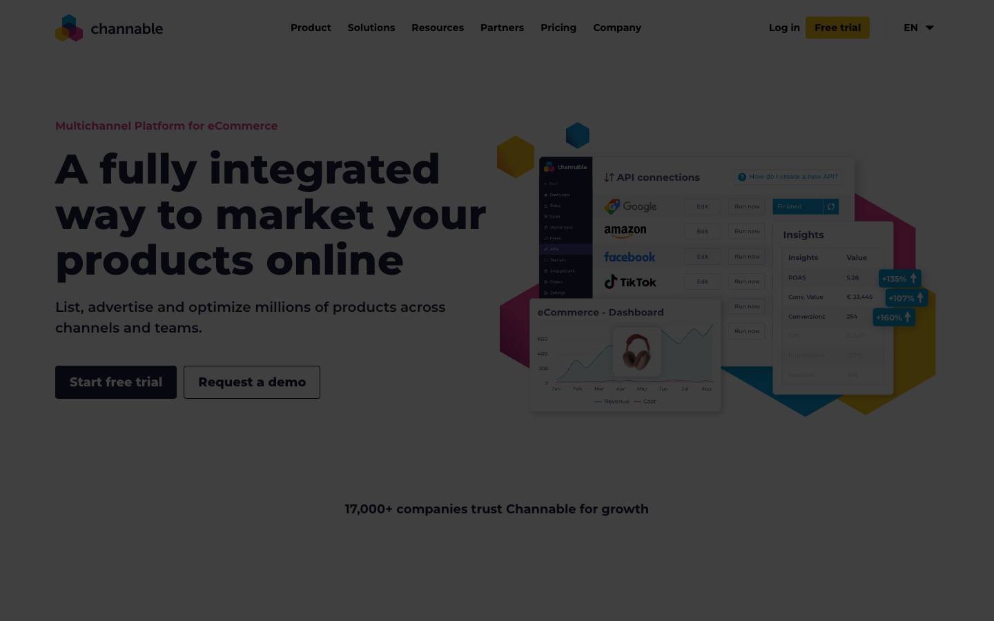 Channable's homepage, as read on Oct 2, 2026