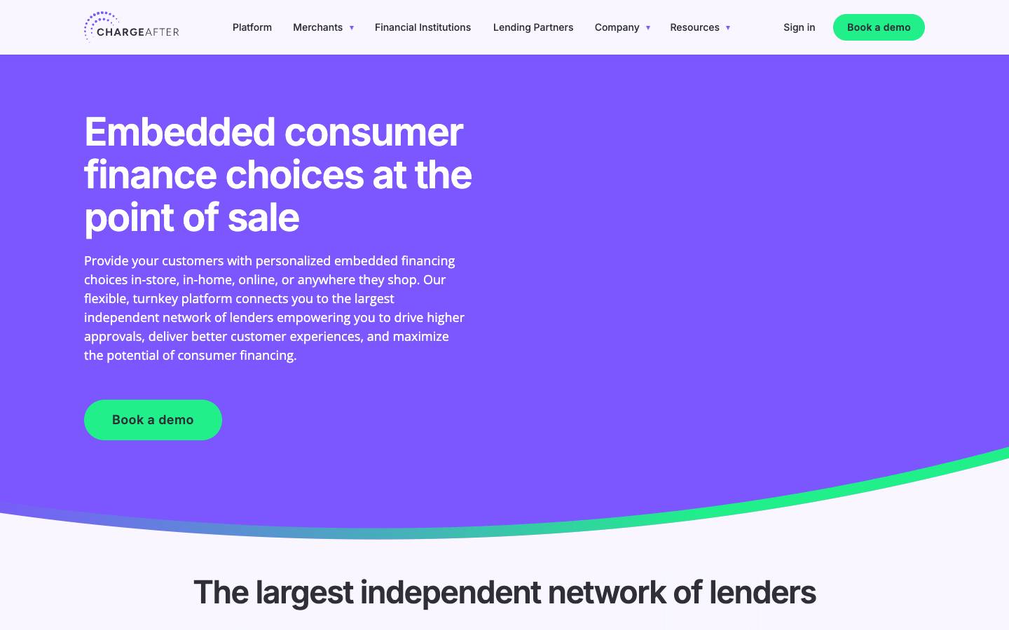 ChargeAfter's homepage, as read on Oct 2, 2026
