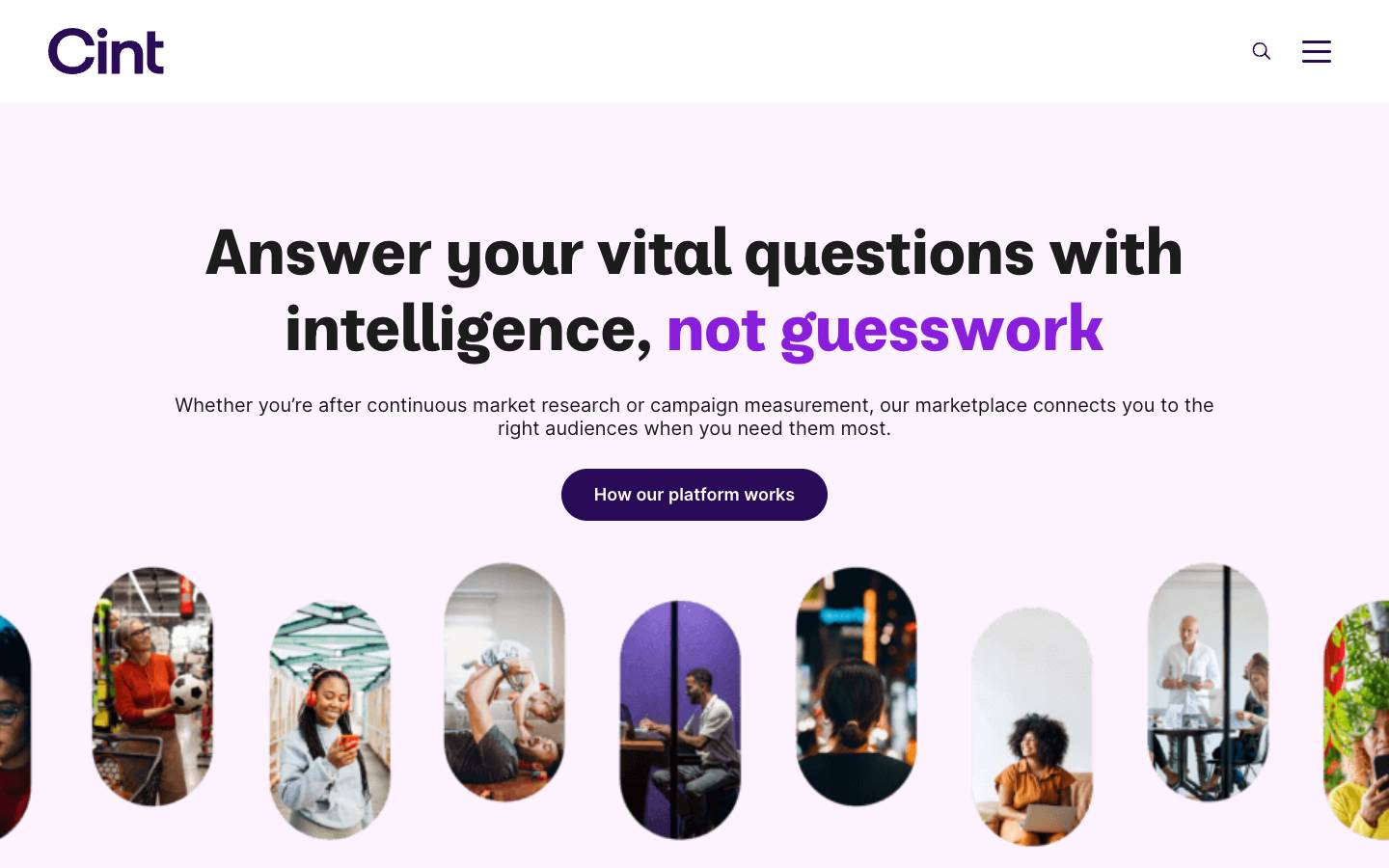 Cint's homepage, as read on Oct 2, 2026