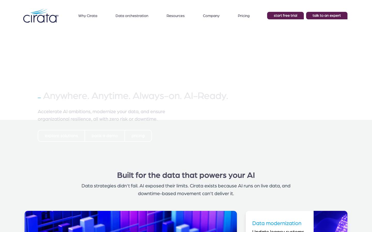 cirata's homepage, as read on Oct 2, 2026