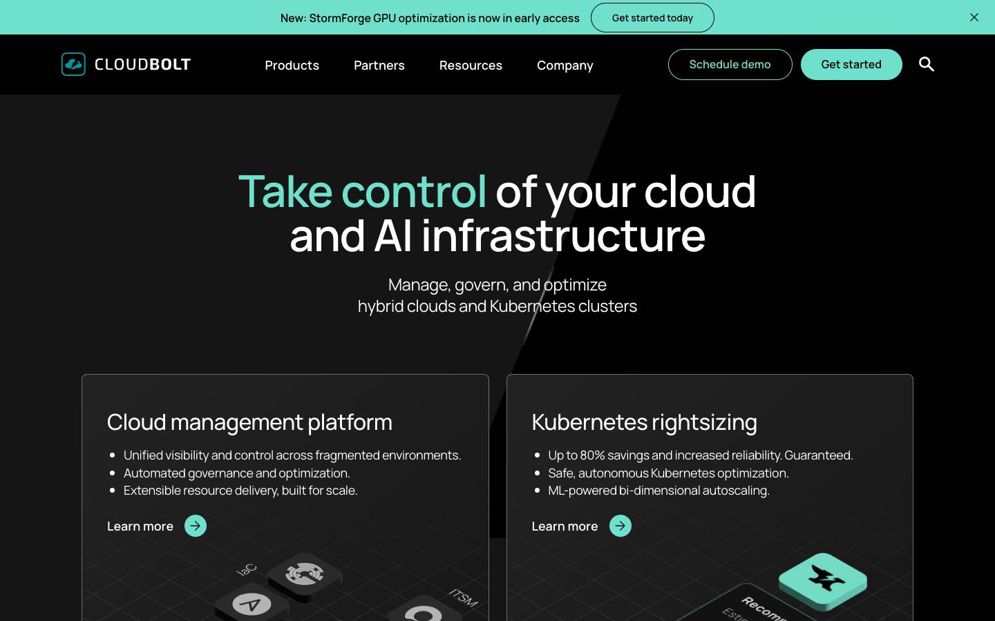 CloudBolt's homepage, as read on Oct 2, 2026