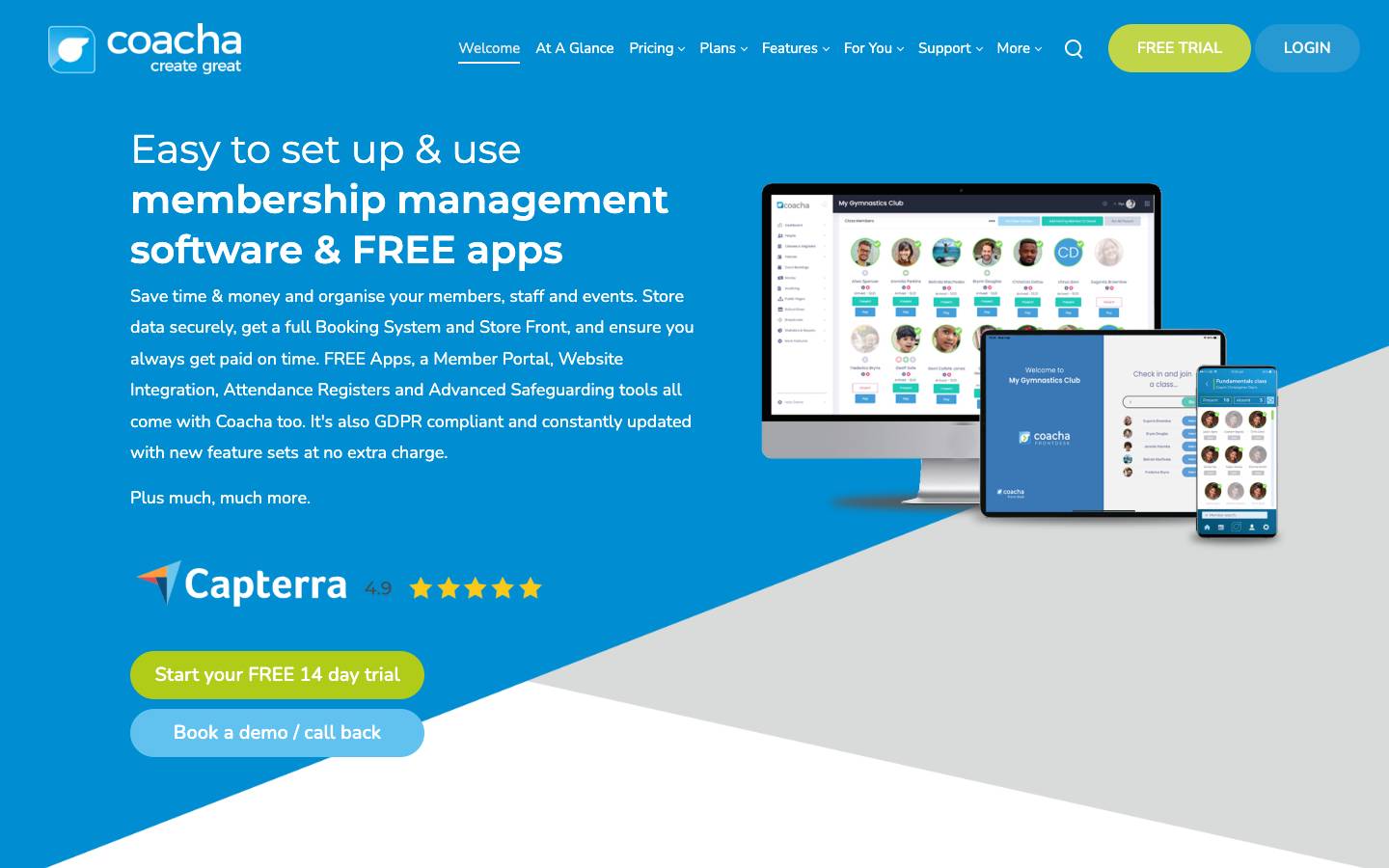 Coacha's homepage, as read on Oct 2, 2026