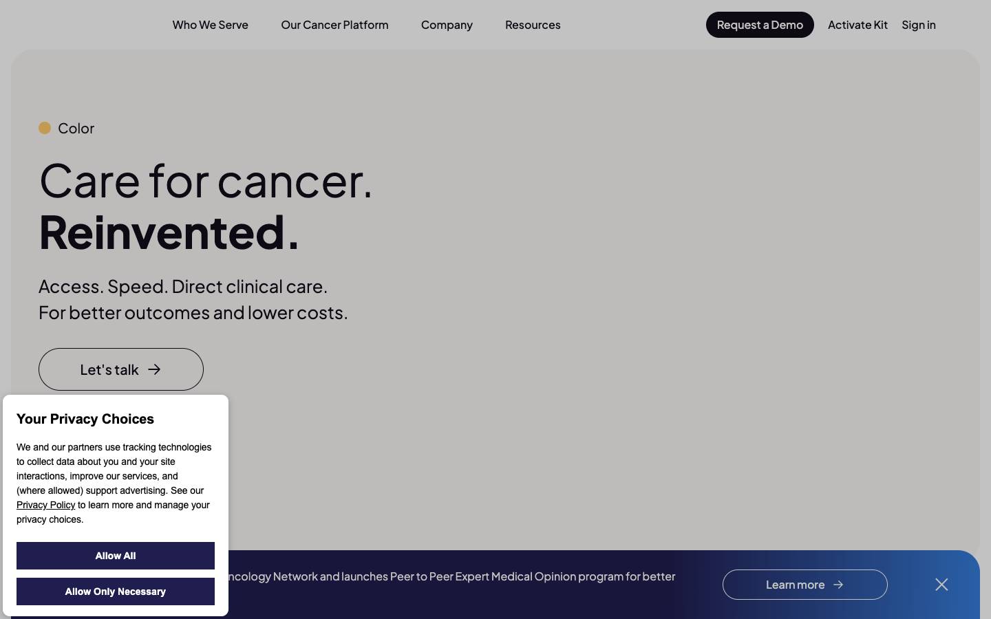 Color's homepage, as read on Oct 2, 2026