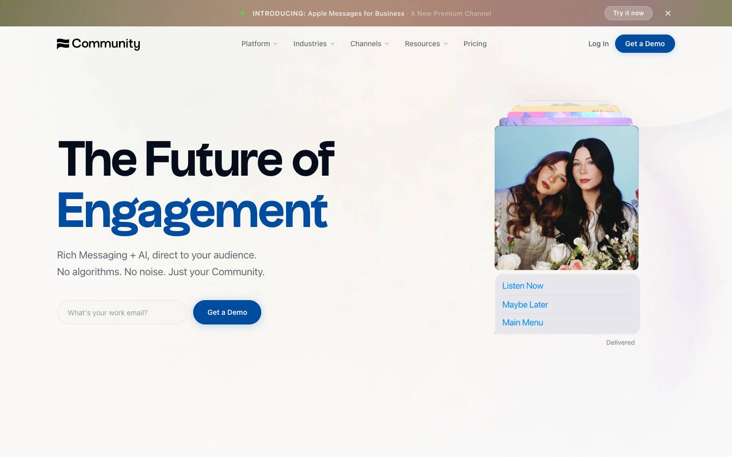 Community...'s homepage, as read on Oct 2, 2026