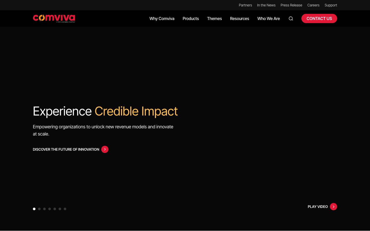 Comviva's homepage, as read on Oct 2, 2026