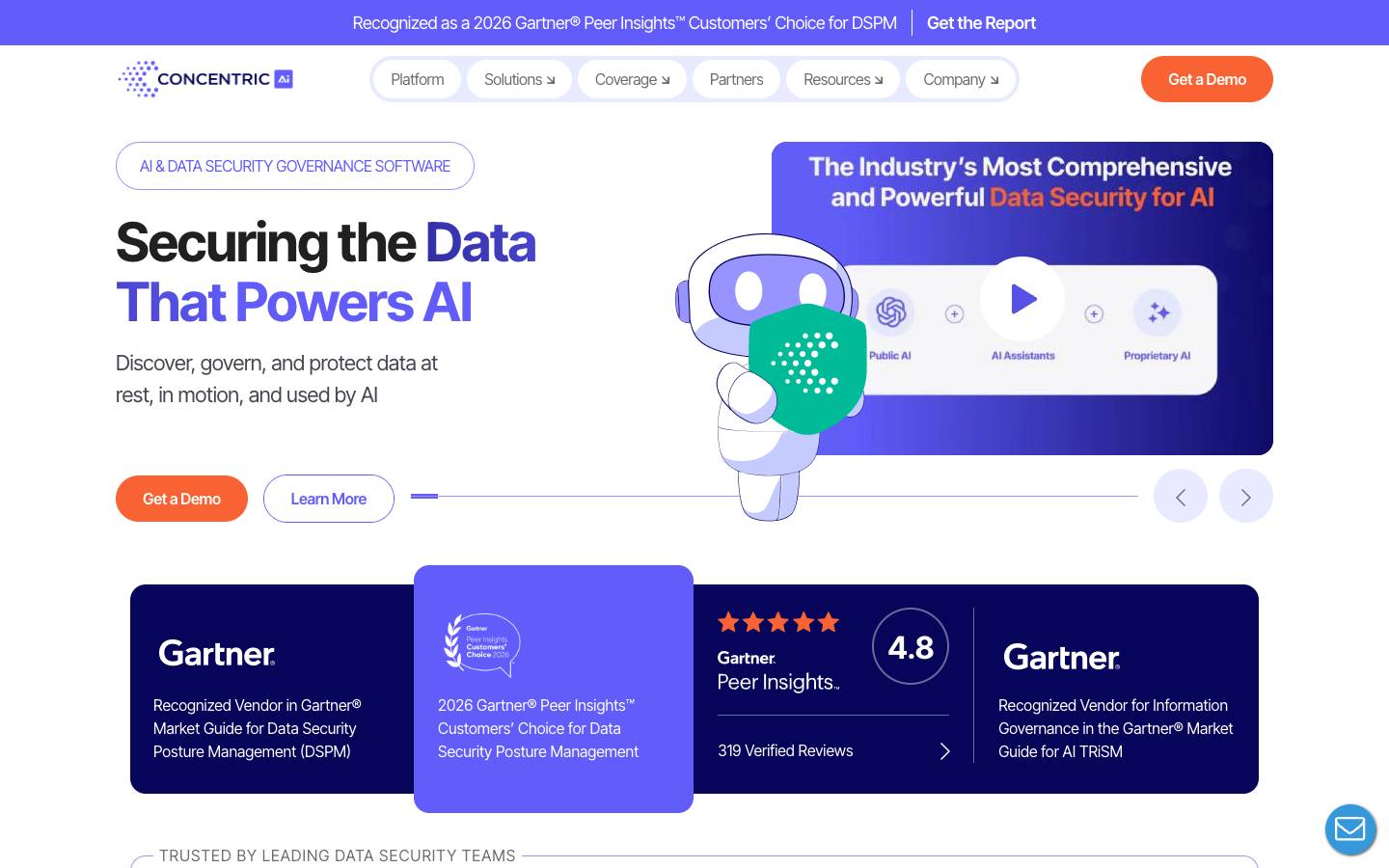 Concentric AI's homepage, as read on Oct 2, 2026