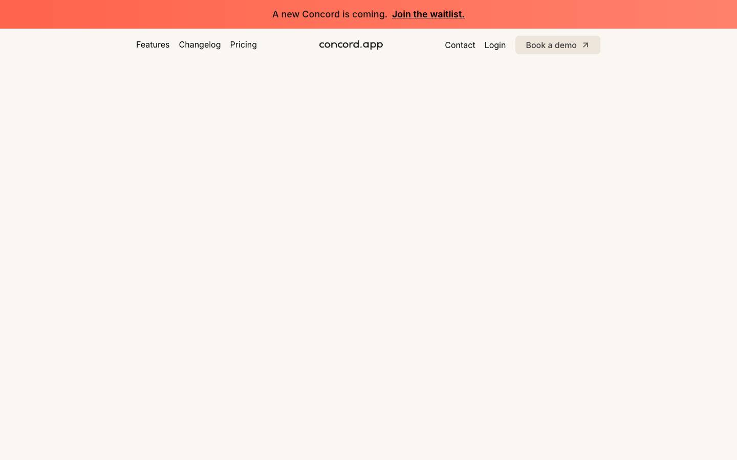 Concord's homepage, as read on Oct 6, 2026