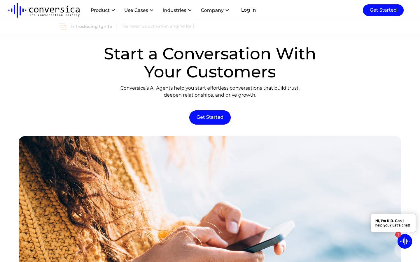 Conversica's homepage, as read on Oct 2, 2026