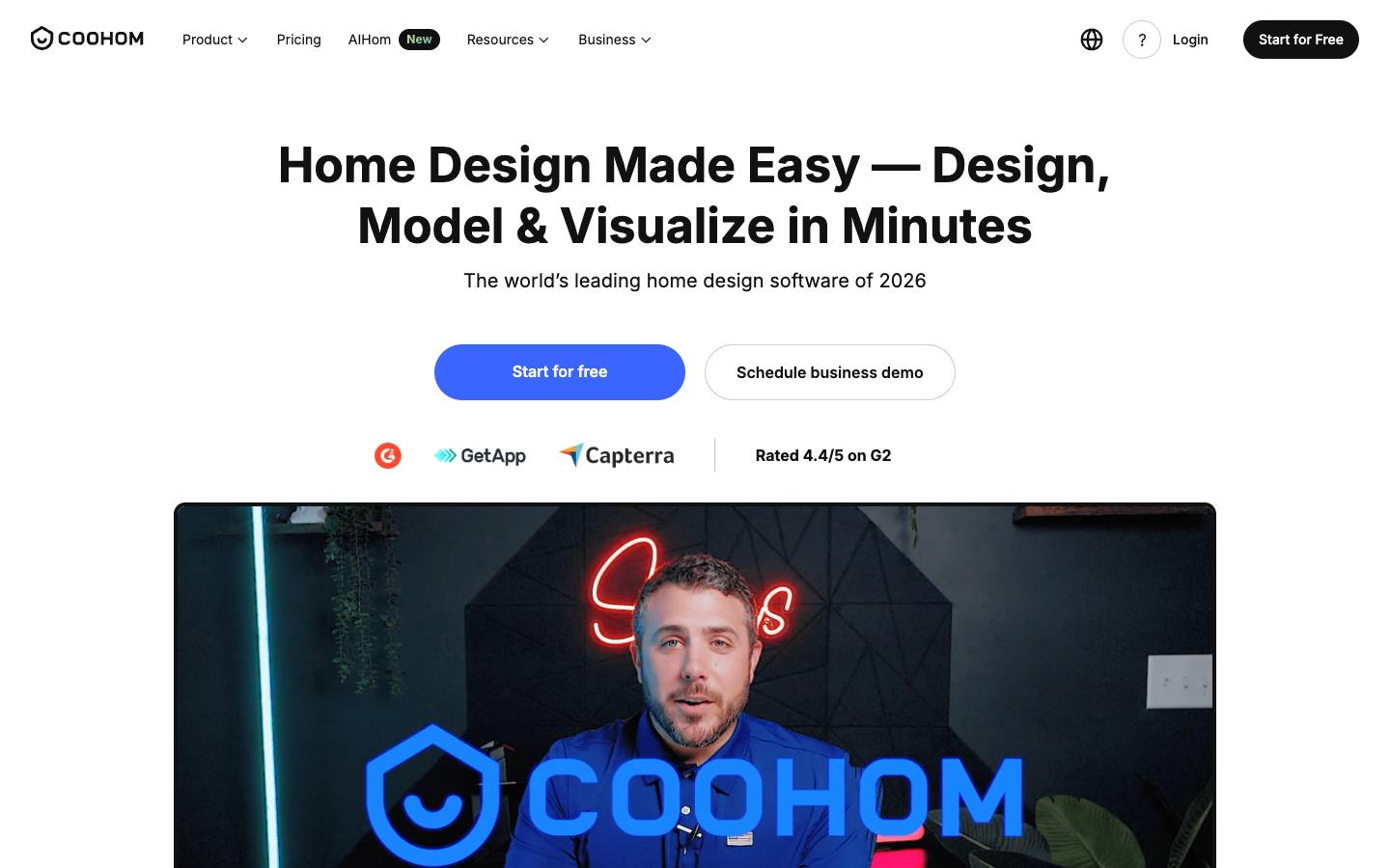 Coohom's homepage, as read on Oct 2, 2026