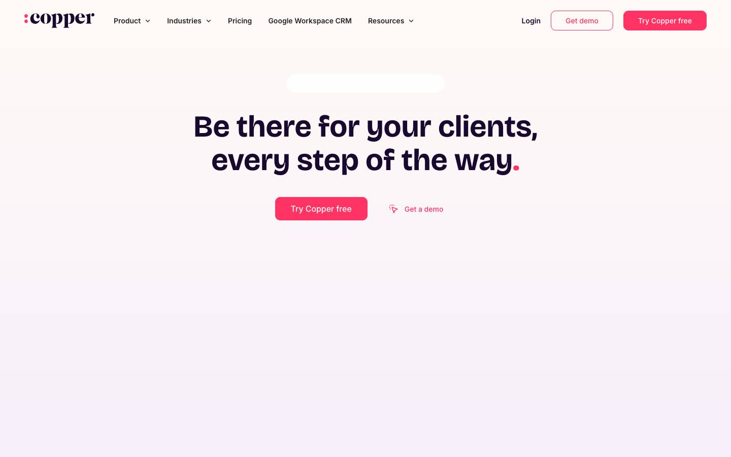 Copper's homepage, as read on Oct 2, 2026