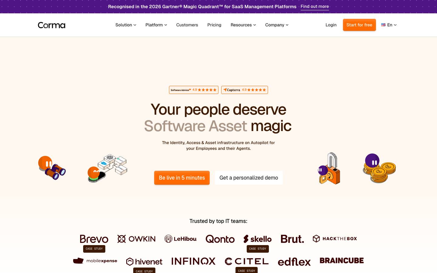 Corma's homepage, as read on Oct 2, 2026