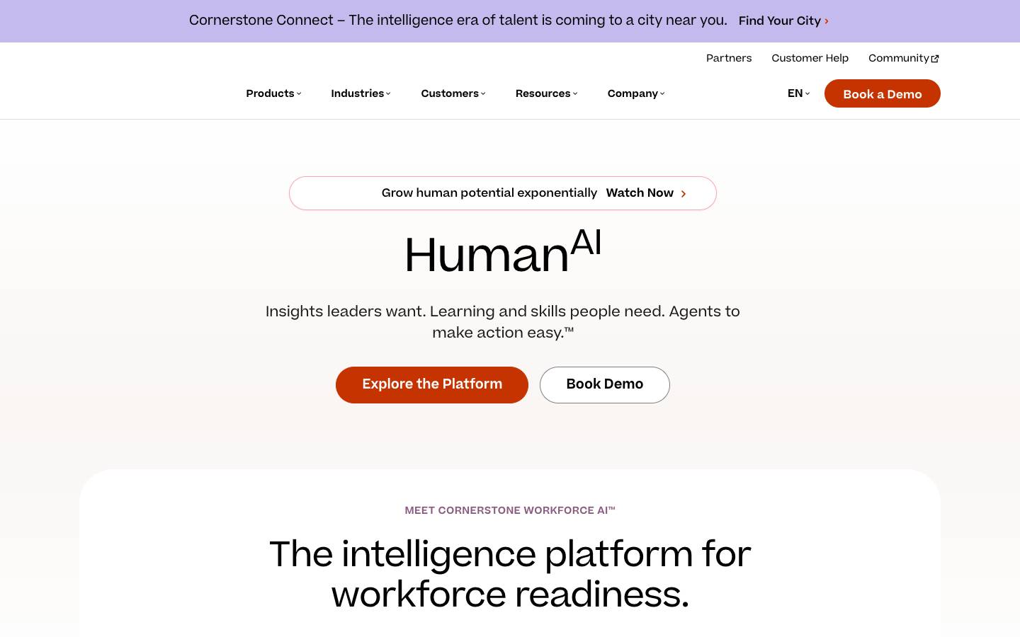 Cornerstone OnDemand's homepage, as read on Oct 6, 2026