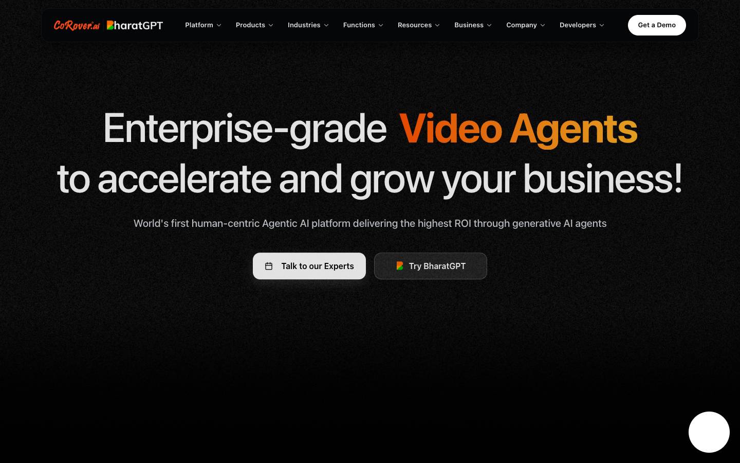 CoRover's homepage, as read on Oct 2, 2026