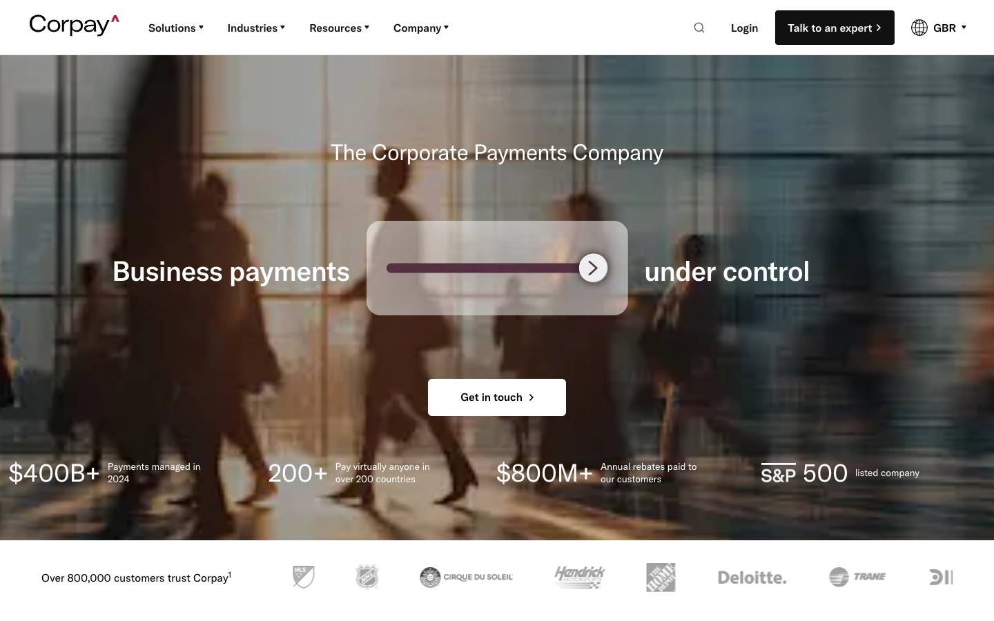 Fleetcor's homepage, as read on Oct 4, 2026