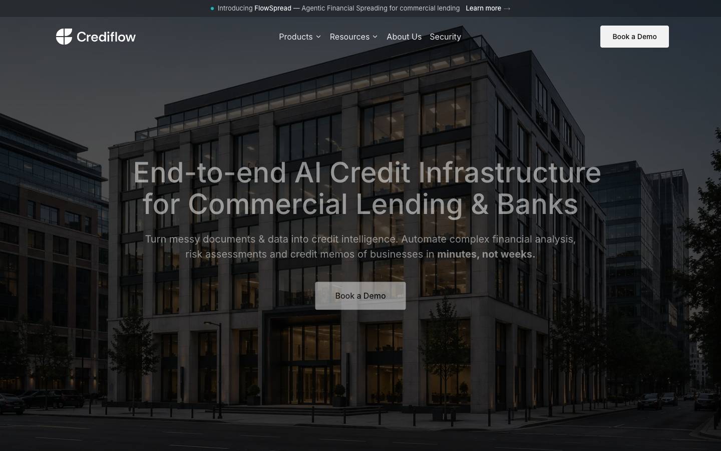 Crediflow AI's homepage, as read on Oct 2, 2026