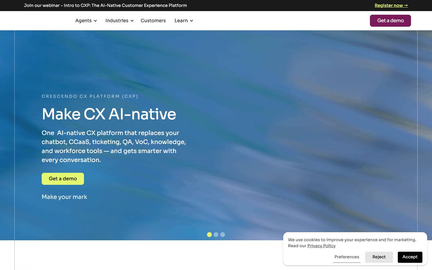 Crescendo.ai's homepage, as read on Oct 2, 2026