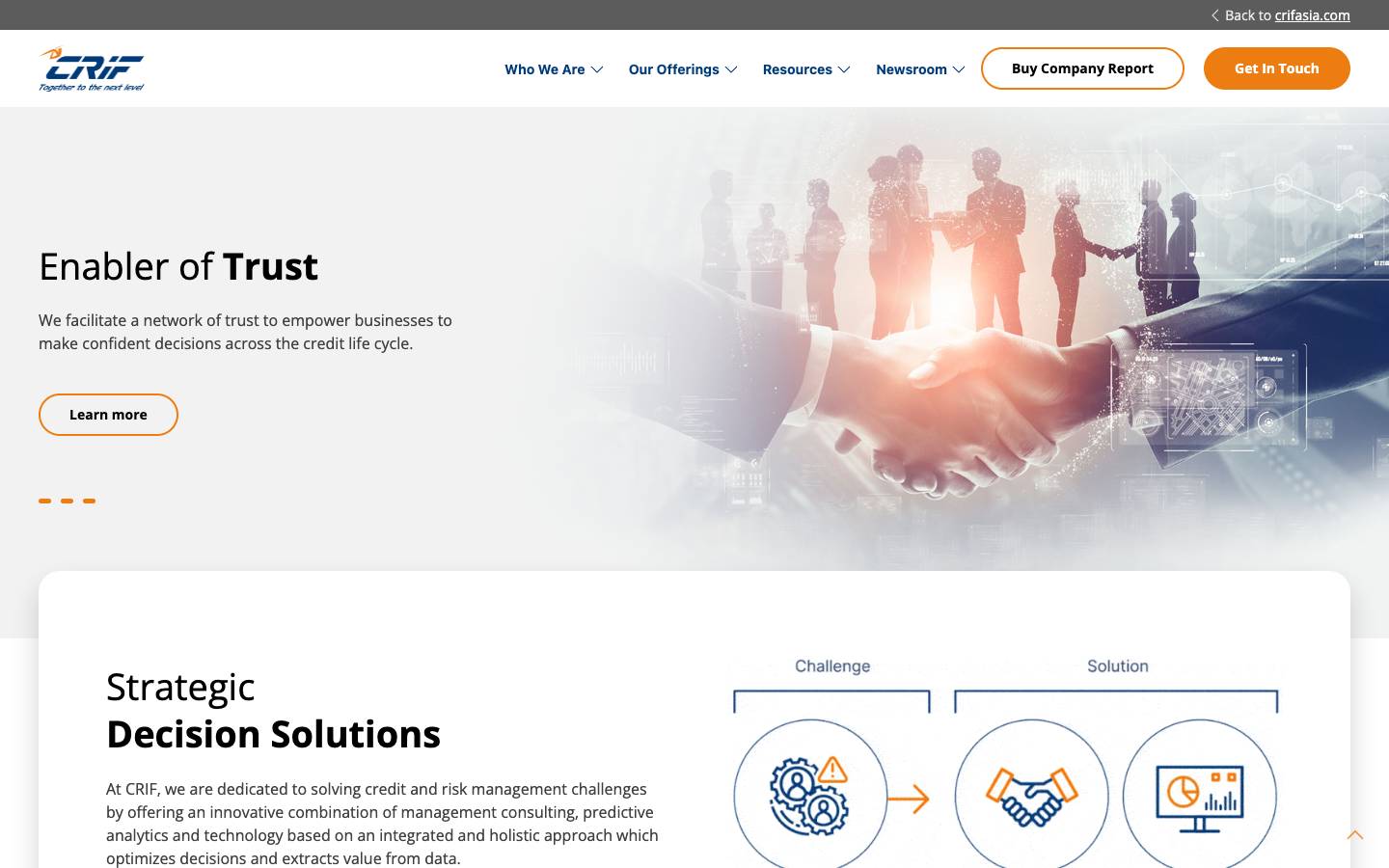 CRIF Sdn Bhd's homepage, as read on Oct 2, 2026