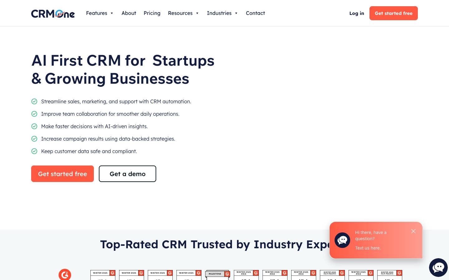 Crmone's homepage, as read on Oct 2, 2026
