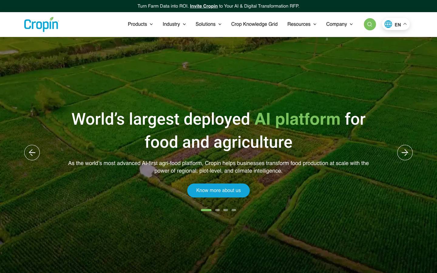 Cropin's homepage, as read on Oct 2, 2026