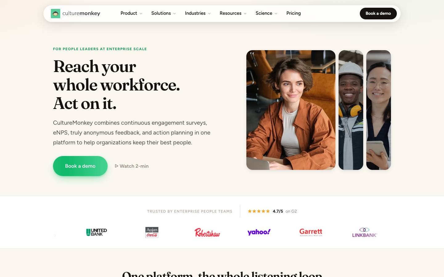 CultureMonkey's homepage, as read on Oct 6, 2026