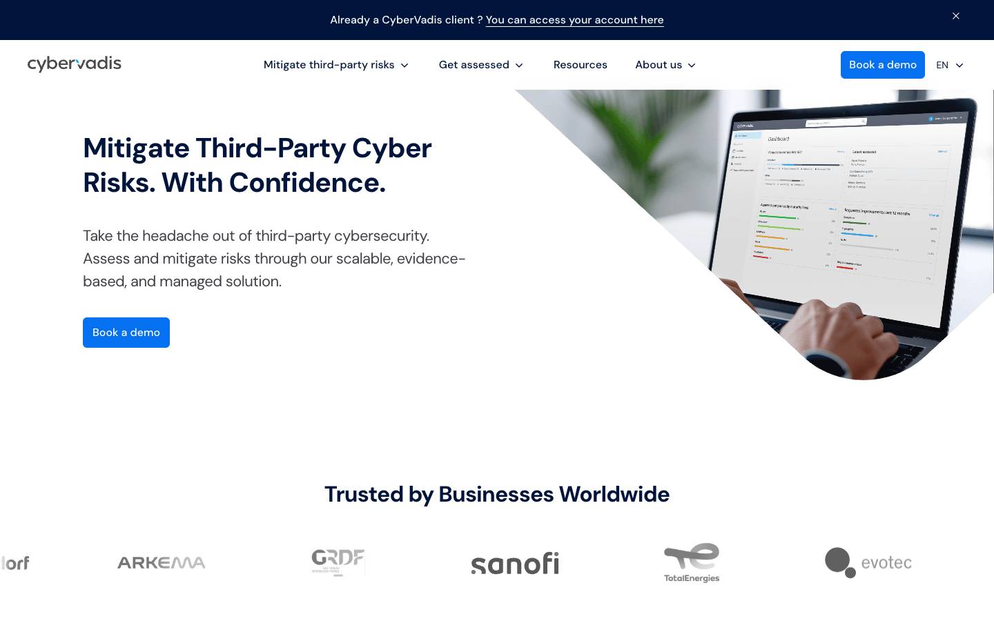 CyberVadis's homepage, as read on Oct 2, 2026