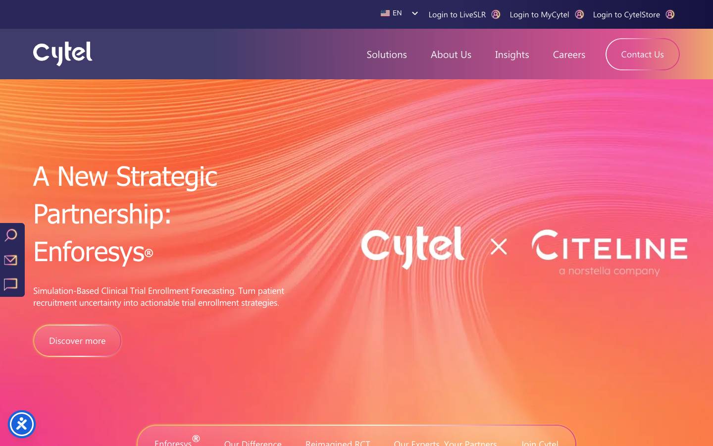 Cytel's homepage, as read on Oct 6, 2026