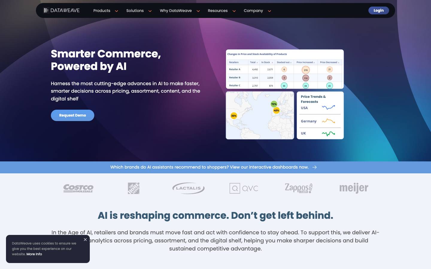 Dataweave's homepage, as read on Oct 2, 2026
