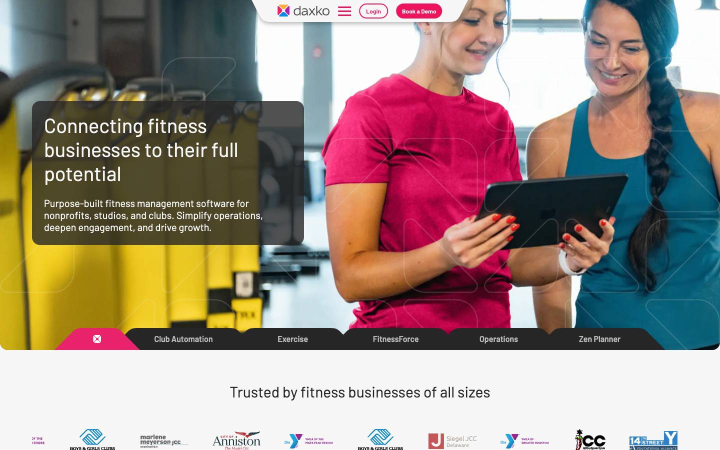 Daxko's homepage, as read on Oct 2, 2026