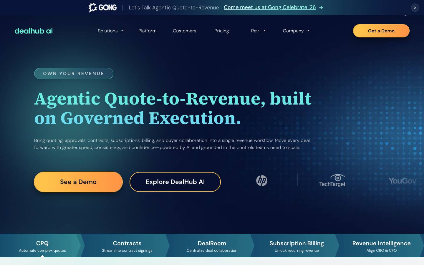 Dealhub's homepage, as read on Oct 2, 2026