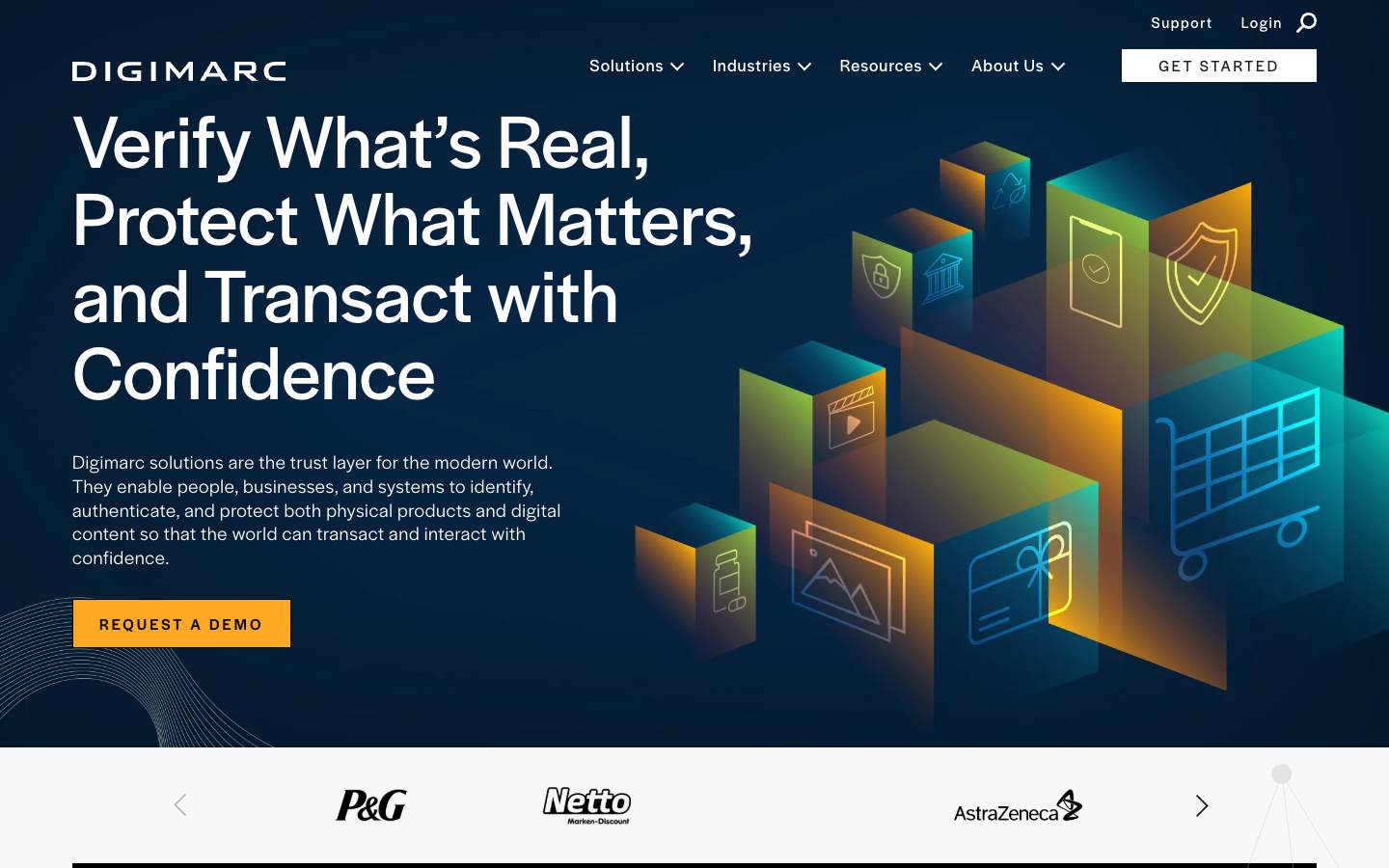 Digimarc's homepage, as read on Oct 2, 2026