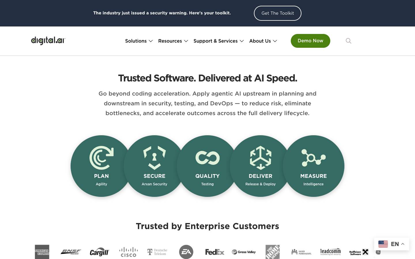 digital.ai's homepage, as read on Oct 2, 2026