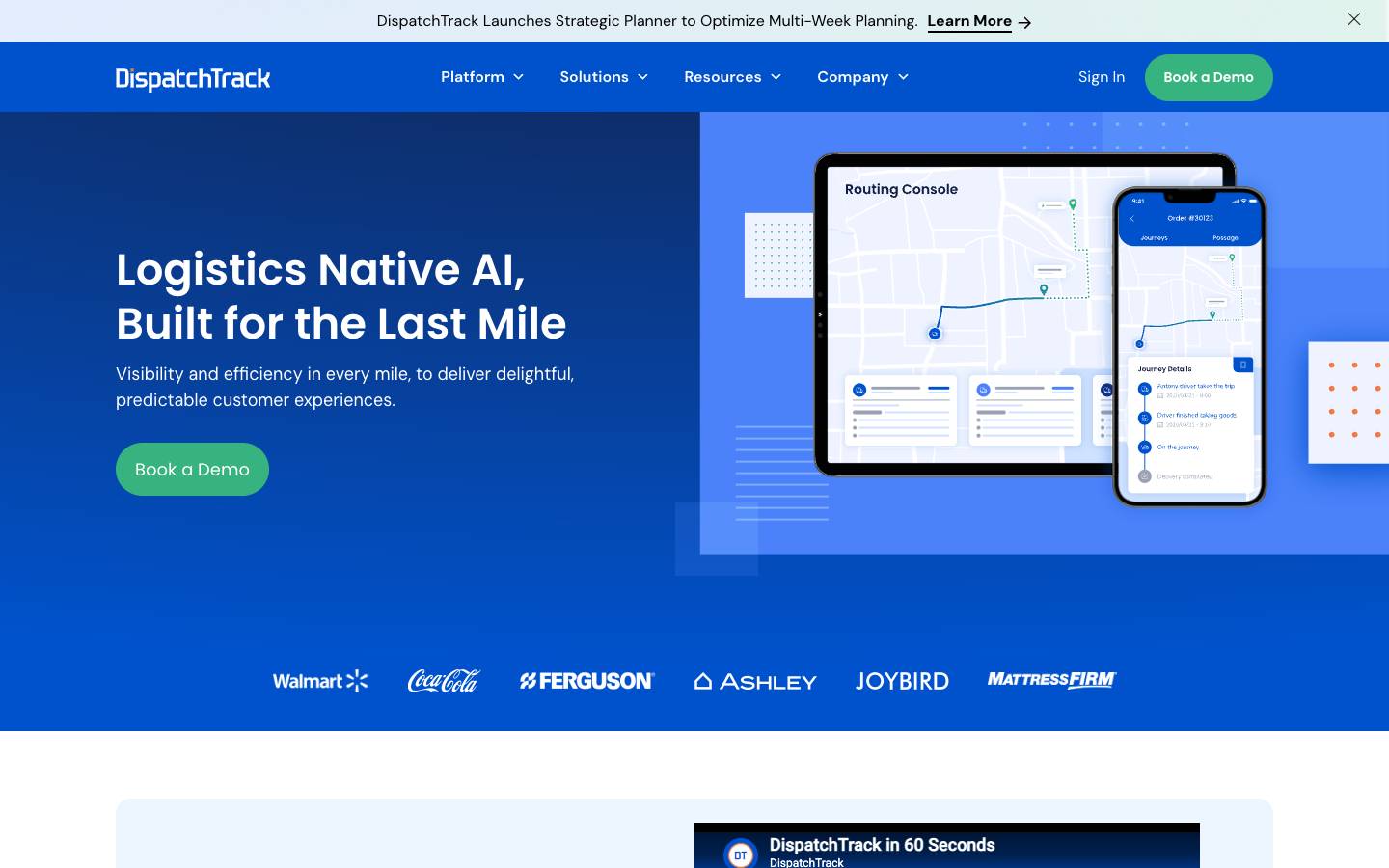 DispatchTrack's homepage, as read on Oct 2, 2026