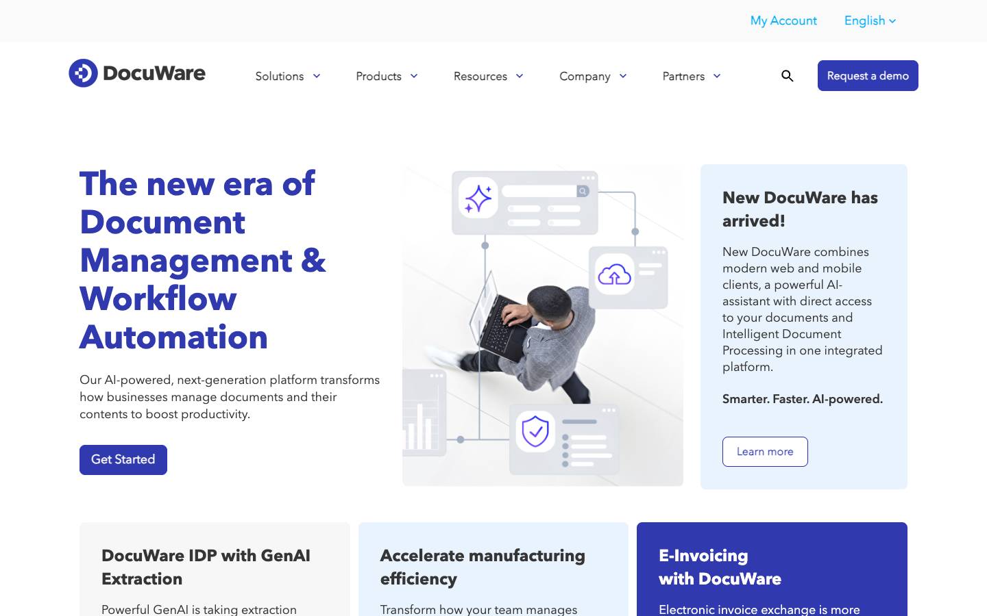 DocuWare's homepage, as read on Oct 2, 2026