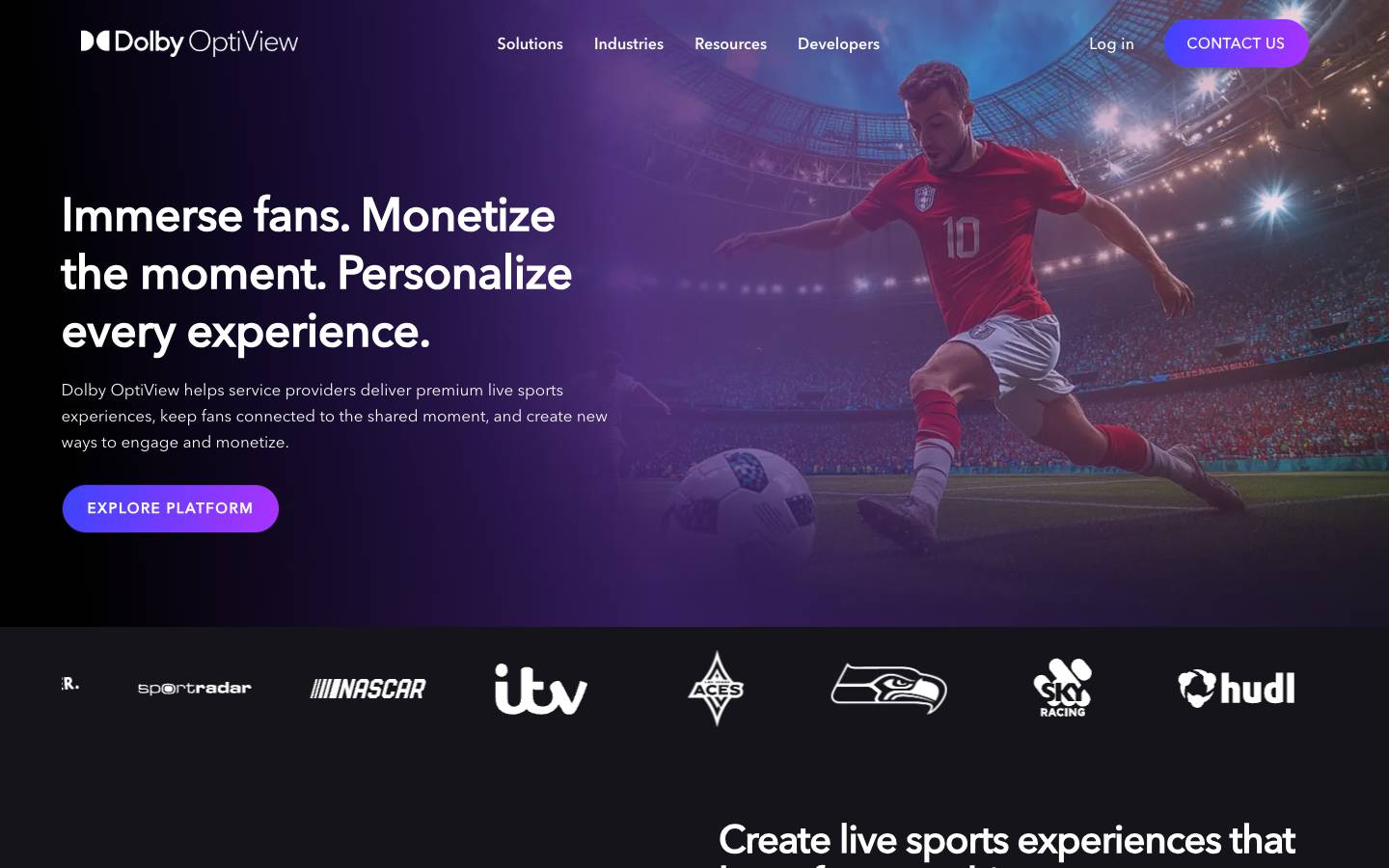 Dolby OptiView's homepage, as read on Oct 2, 2026