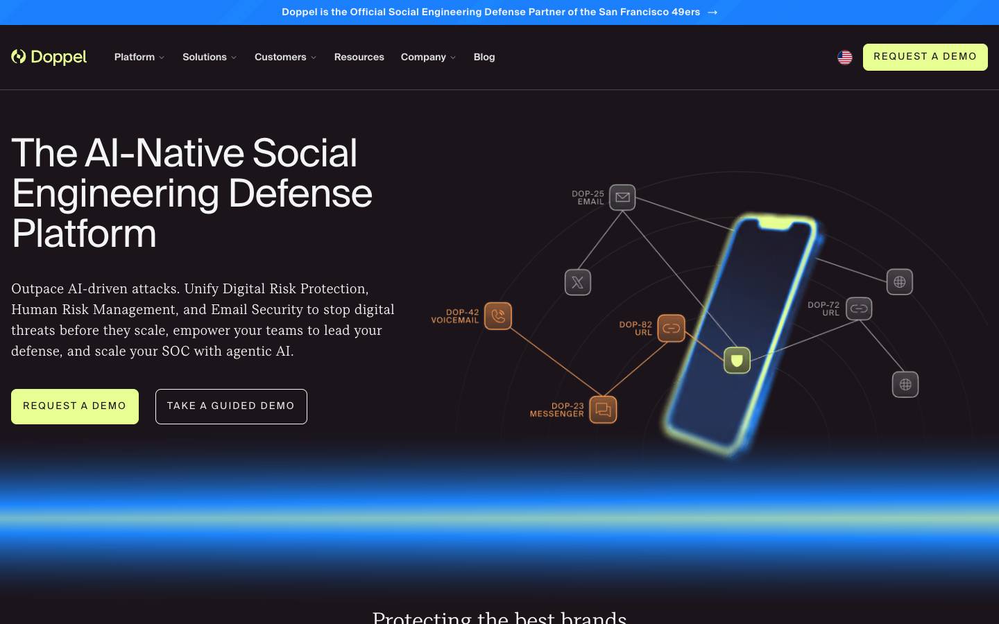 Doppel's homepage, as read on Oct 2, 2026