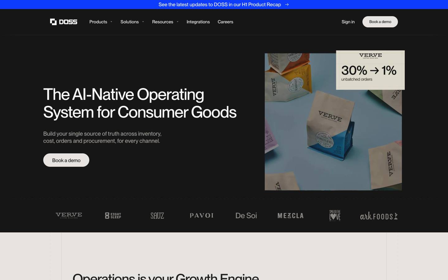 DOSS's homepage, as read on Oct 2, 2026