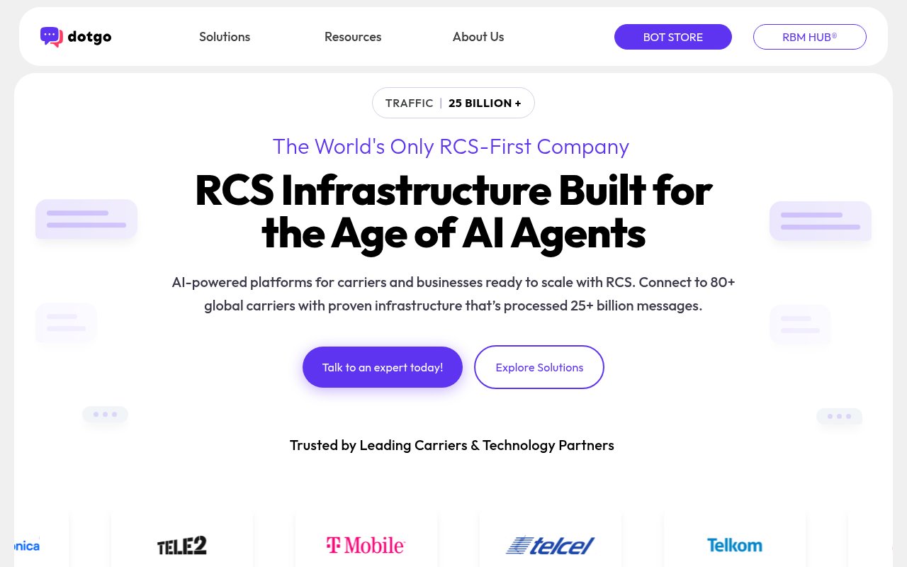 Dotgo's homepage, as read on Oct 3, 2026