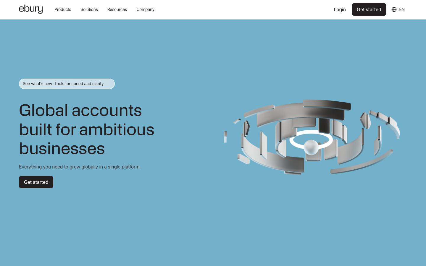 Ebury's homepage, as read on Oct 2, 2026